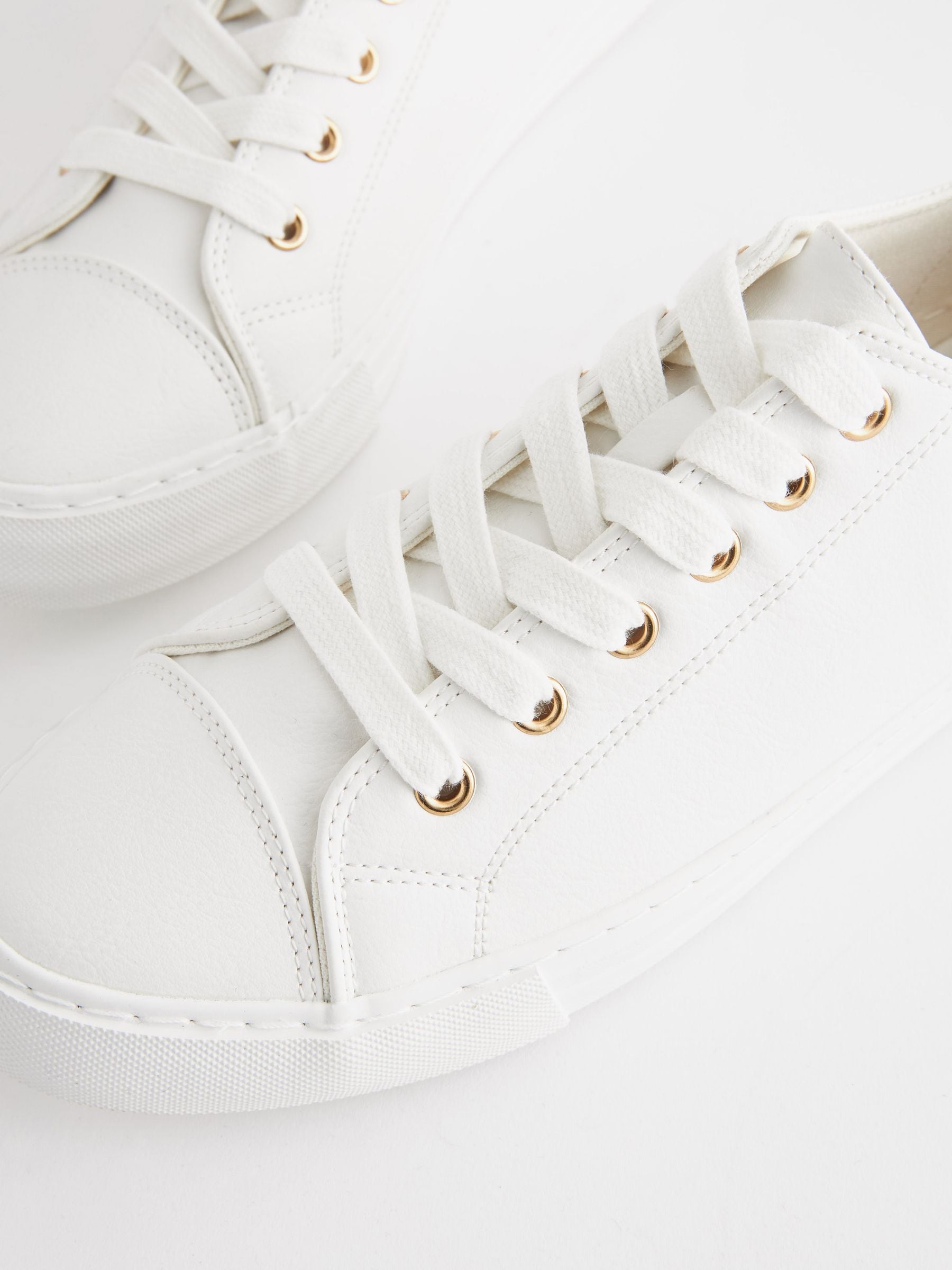 Wide fit white canvas shoes sales