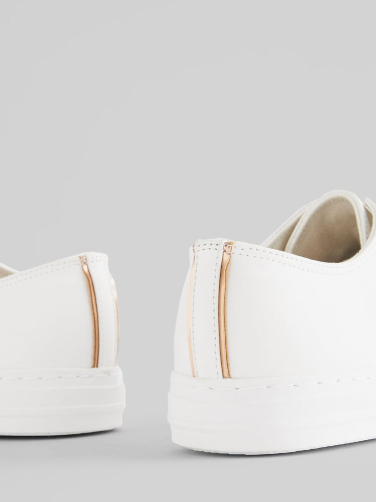 White Standard Fit Forever Comfort® Patent Baseball Trainers - Image 8 of 8