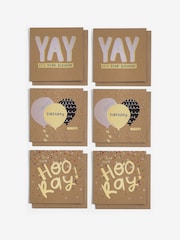 6 Pack Brown Craft Birthday Cards - Image 2 of 3