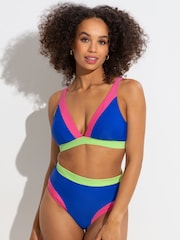 Pour Moi Multi Palm Springs Colourblock Bikini Top - Image 3 of 5