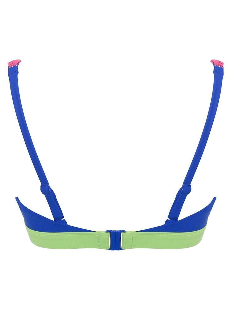 Pour Moi Multi Palm Springs Colourblock Bikini Top - Image 5 of 5