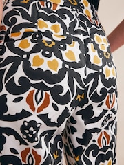Boden Black Printed Crop Trousers - Image 4 of 5