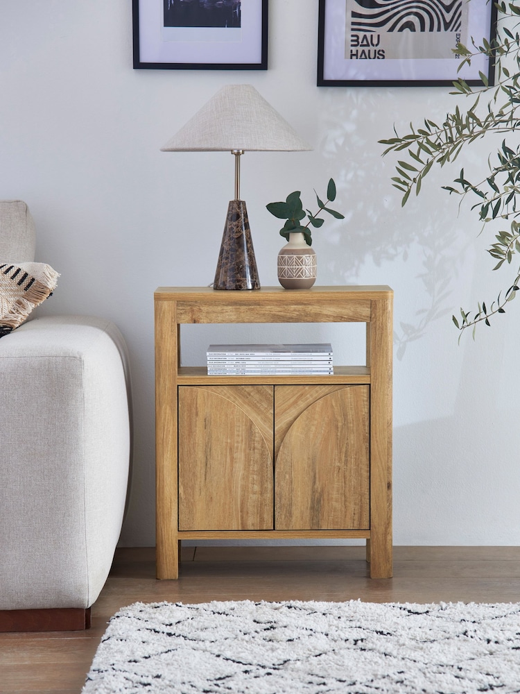 Natural Arches Mango Wood Effect Side Table - Image 1 of 11