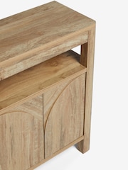 Natural Arches Mango Wood Effect Storage Side Table - Image 12 of 13