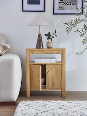 Natural Arches Mango Wood Effect Side Table - Image 3 of 11