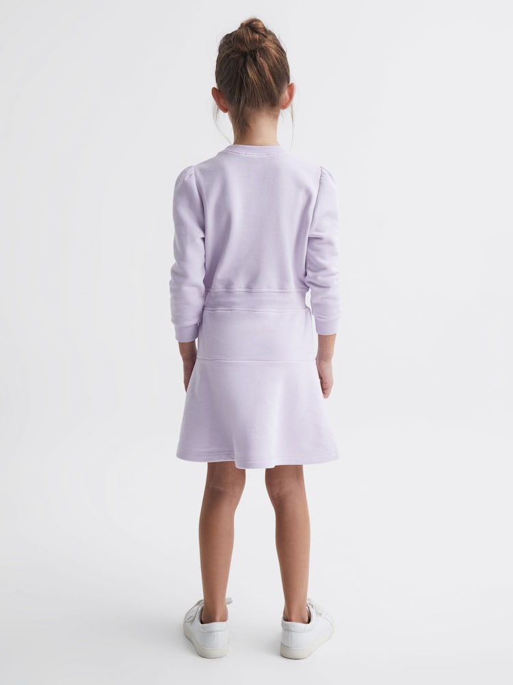 Reiss Lilac Maeve 9-12 yrs Relaxed Jersey Dress - Image 5 of 7
