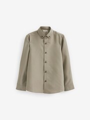 Khaki Green Soft Touch Smart Long Sleeve Shirt (3-16yrs) - Image 1 of 2