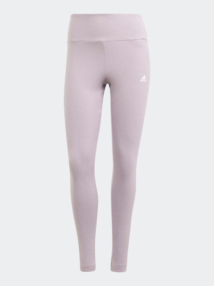 adidas Purple Sportswear Essentials High-Waisted Logo Leggings - Image 1 of 4