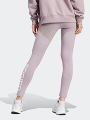adidas Purple Sportswear Essentials High-Waisted Logo Leggings - Image 2 of 4