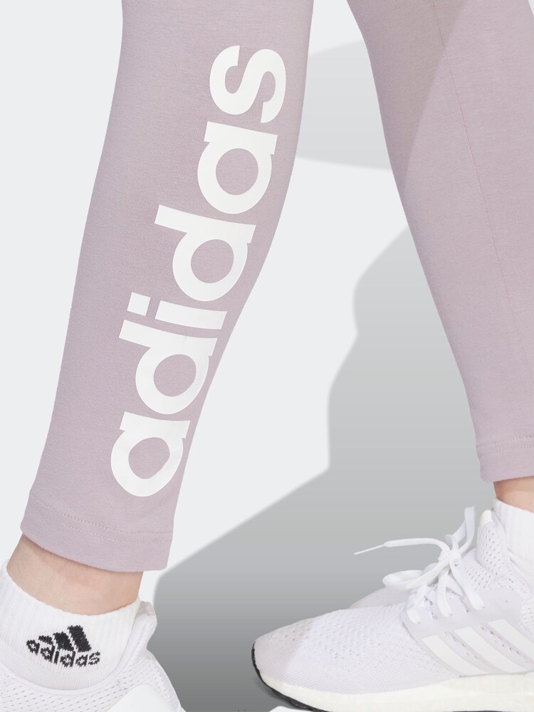 adidas Purple Sportswear Essentials High-Waisted Logo Leggings - Image 4 of 4