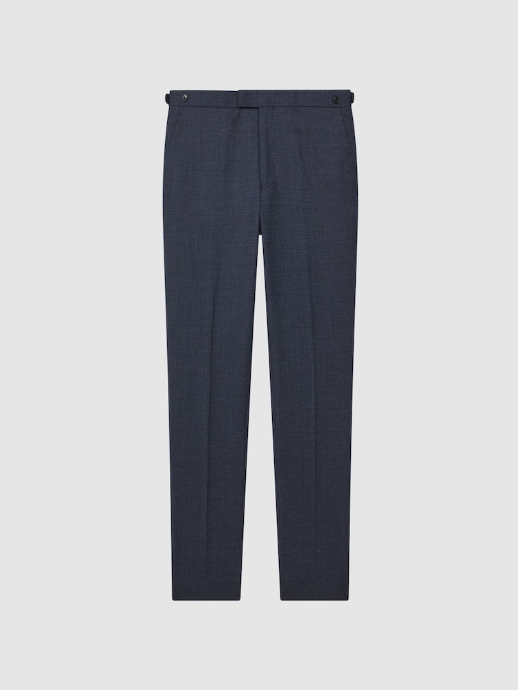Pantalones de lana, corte slim con textura Dunn de Reiss - Imagen 2 de 7