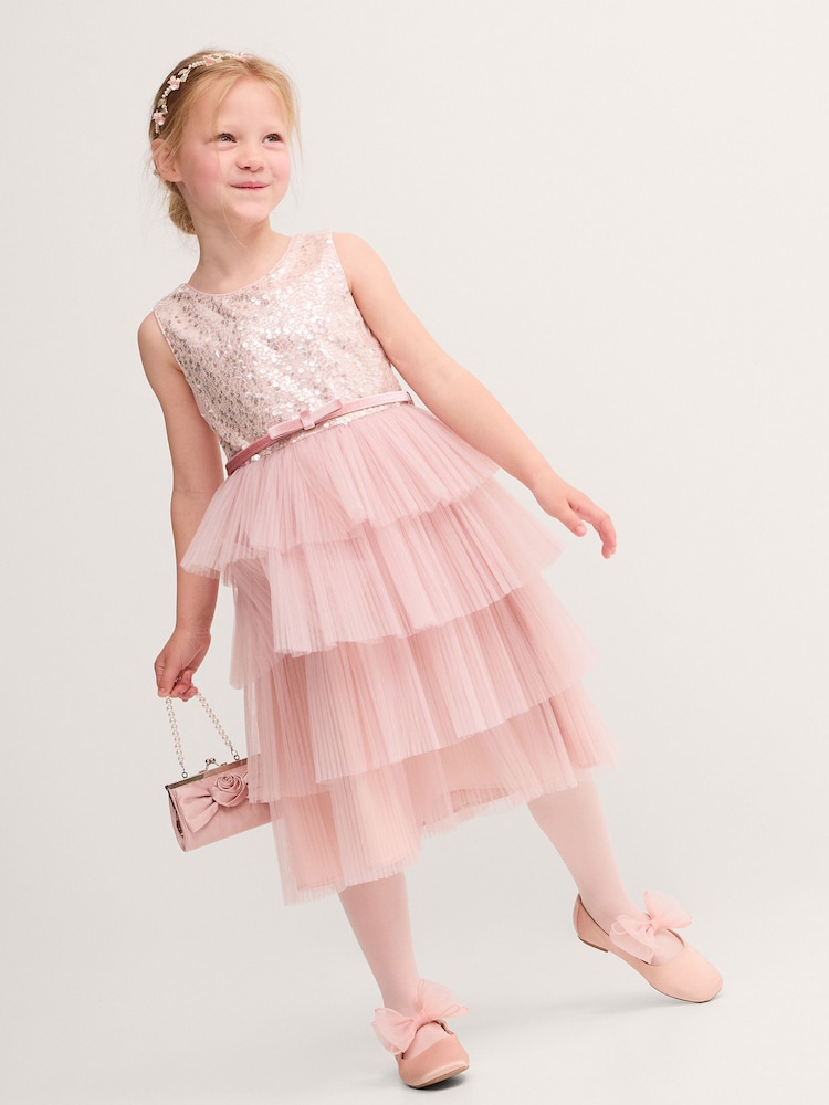 Monsoon Elodie Sequin Tiered Party Dress - Bild 1 von 4 Monsoon Elodie Sequin Tiered Party Dress - Bild 1 von 4