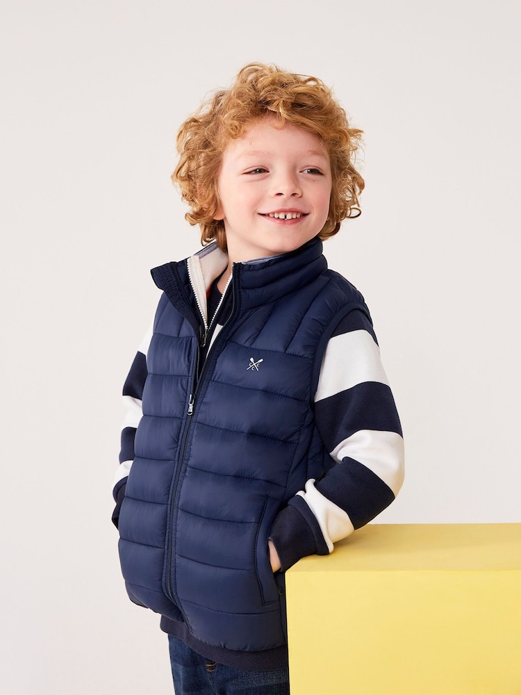 Crew Clothing Blue Lightweight Lowther Gilet - Image 1 of 3