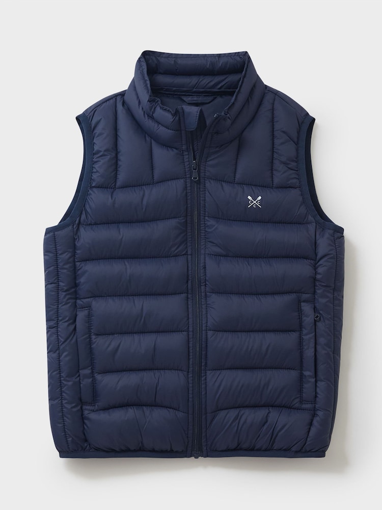Crew Clothing Blue Lightweight Lowther Gilet - Image 2 of 3
