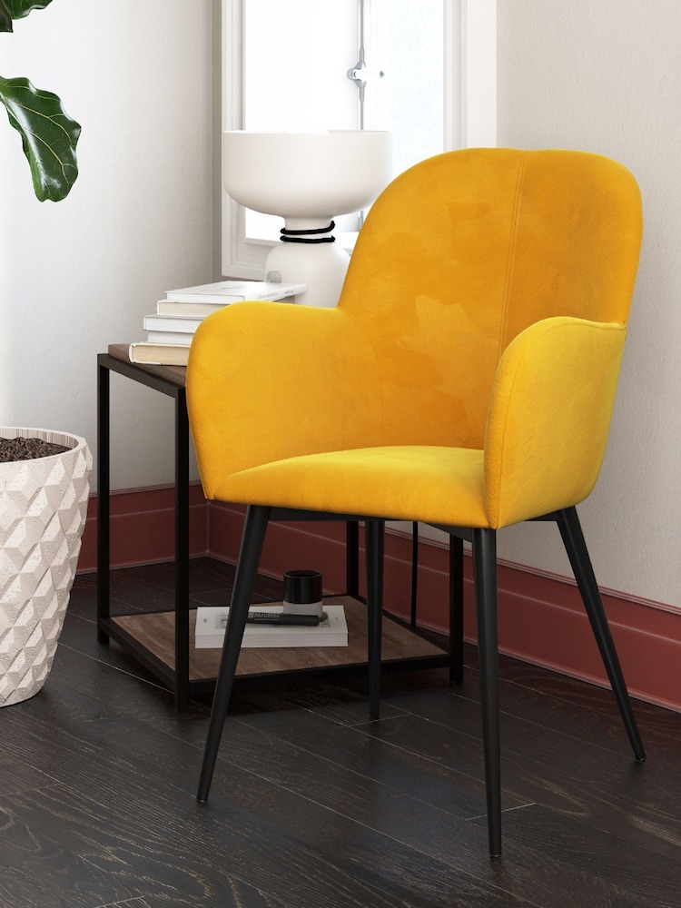Dorel Home Yellow Fitz Accent Chair - Image 2 of 4 Dorel Home Yellow Fitz Accent Chair - Image 2 of 4