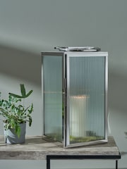 Pacific Silver/White Shiny Nickel Large Square Lantern - Image 1 of 4