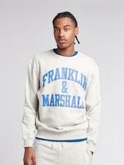 Franklin & Marshall Mens Arch Letter BB Crew Top - Image 1 of 4