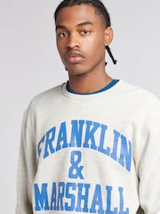Franklin & Marshall Mens Arch Letter BB Crew Top - Image 4 of 4