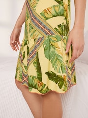 Grün/Tropisches Blattmuster - Trägerkleid mit Print - Bild 4 von 5
