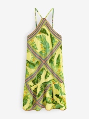 Grün/Tropisches Blattmuster - Trägerkleid mit Print - Bild 5 von 5
