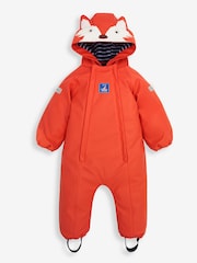 JoJo Maman Bébé Rust Fox Cosy Waterproof Puddlesuit - Image 1 of 5