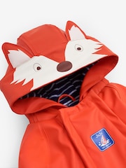 JoJo Maman Bébé Rust Fox Cosy Waterproof Puddlesuit - Image 2 of 5