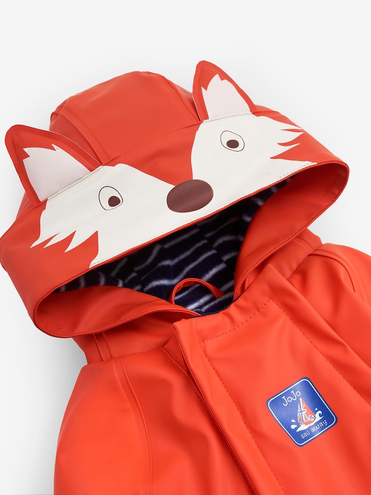 JoJo Maman Bébé Rust Fox Cosy Waterproof Puddlesuit - Image 2 of 5