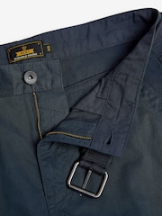 Navy Blue Relaxed Fit Belted Tech Cargo Trousers - Image 10 of 12