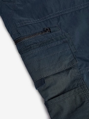 Navy Blue Relaxed Fit Belted Tech Cargo Trousers - Image 11 of 12