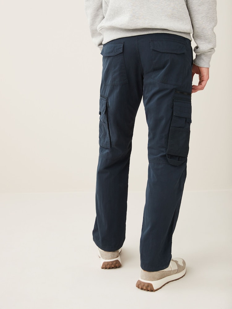 Granatowy - Belted Tech Cargo Trousers - Image 4 of 12