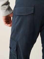 Navy Blue Relaxed Fit Belted Tech Cargo Trousers - Image 6 of 12