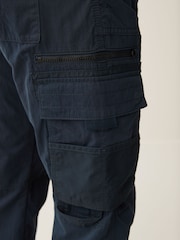 Navy Blue Relaxed Fit Belted Tech Cargo Trousers - Image 8 of 12