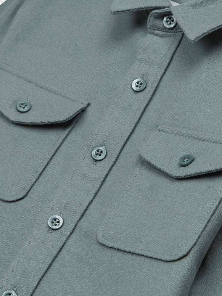 Reiss Duck Egg Tampa Junior Twin Pocket Overshirt - Image 6 of 6 Reiss Duck Egg Tampa Junior Twin Pocket Overshirt - Image 6 of 6