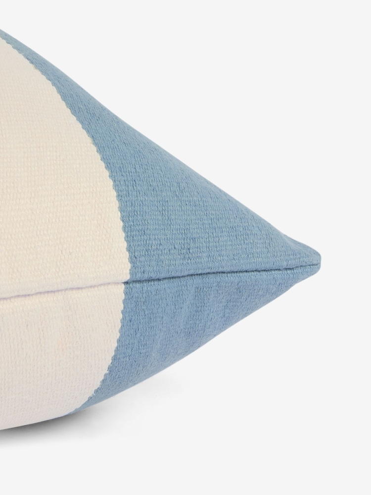 Blue 50 x 50cm Rocco Stripe Indoor/Outdoor Cushion - Image 2 of 4