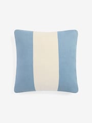 Blue 50 x 50cm Rocco Stripe Indoor/Outdoor Cushion - Image 4 of 4