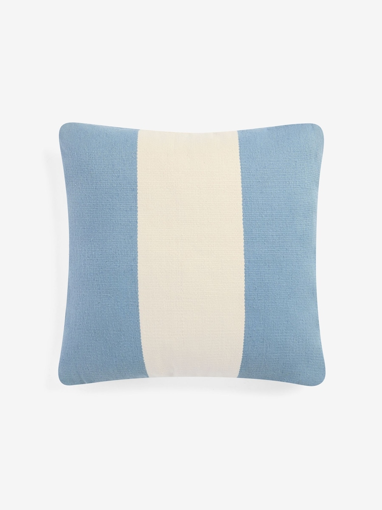 Blue 50 x 50cm Rocco Stripe Indoor/Outdoor Cushion - Image 4 of 4