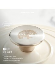 Barbary & Oak Cream 29cm Foundry Oval Cast Iron Casserole Dish - Image 2 of 8