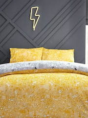furn. White/Black Doodle Abstract Reversible Duvet Cover and Pillowcase Set - Image 2 of 6