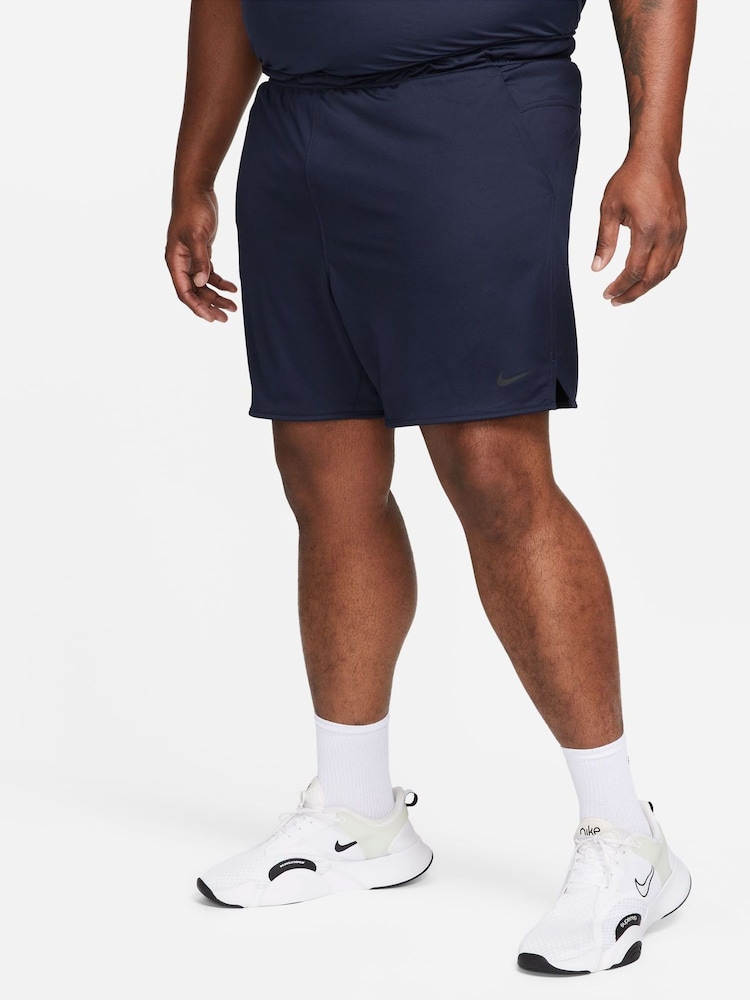Nike Navy Dri-FIT Totality 7 inch Knit Training Shorts - Image 8 of 14