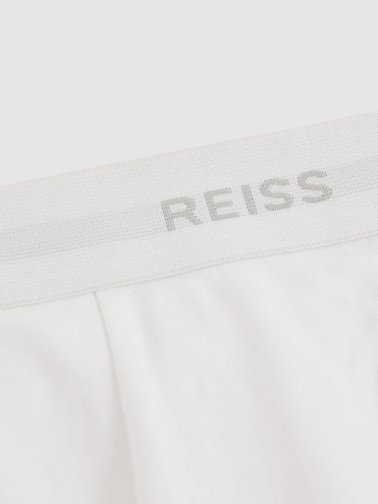 أبيض - حزمة من ثلاثة بوكسرات قطن عضوي Heller من Reiss - صورة 4 من 4