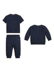 Tommy Hilfiger Baby Geschenkset mit Monogramm, Blau - Bild 2 von 2