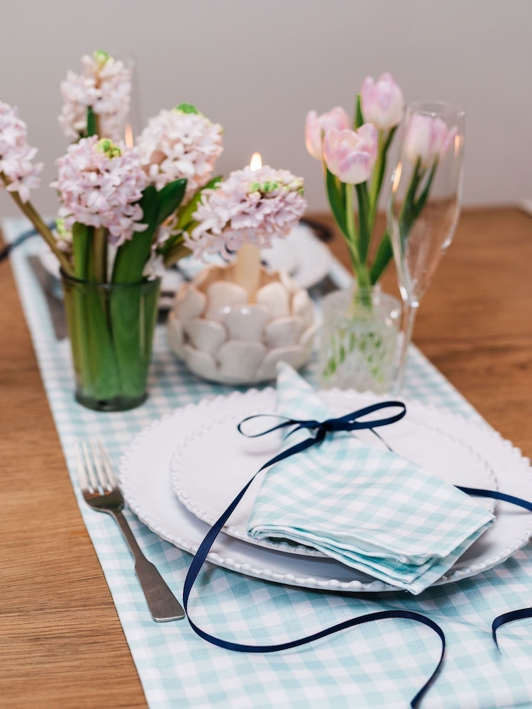 Avalon Home Blue Gingham Table Runner - Image 6 of 6
