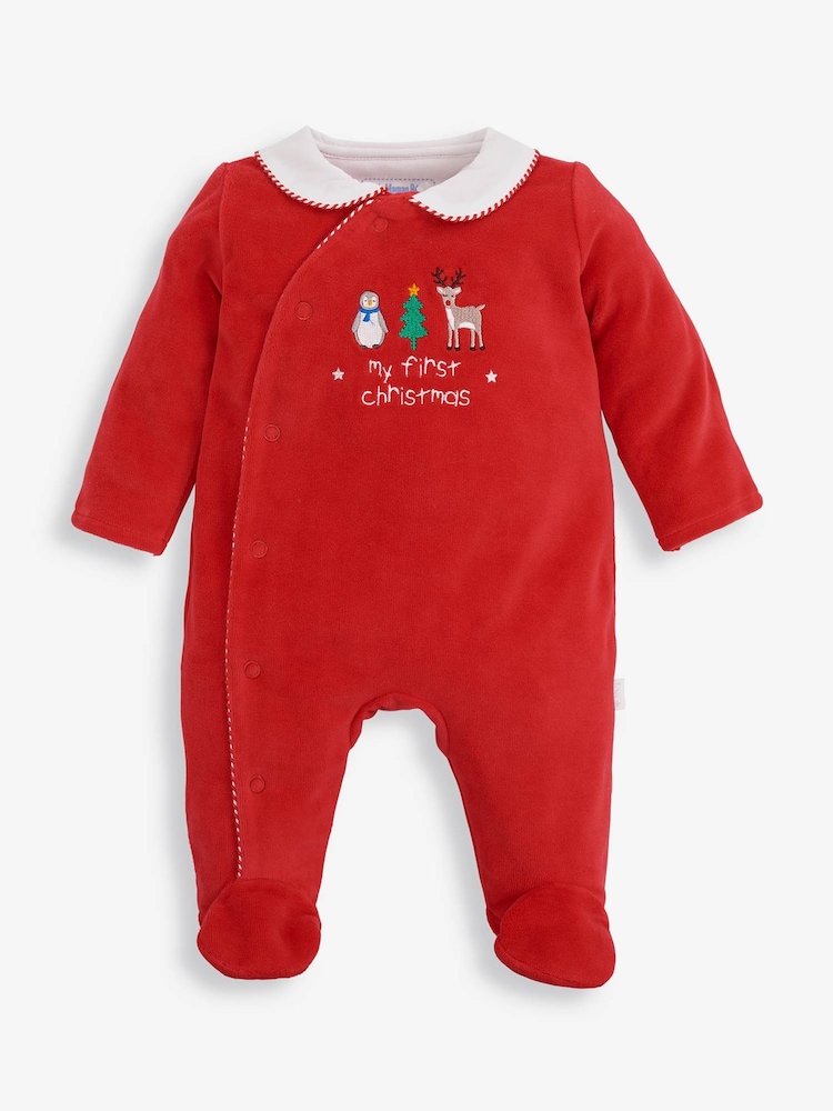 Jojo Maman Bébé My First Christmas Baby Sleepsuit - Slika 2 iz 4