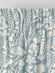 Teal Blue Jarrod Made To Measure 100% Cotton Curtains - Image 6 of 9