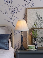 Laura Ashley Blue Ellis Complete Table Lamp - Image 1 of 4