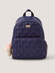 Monsoon Blue Bow Quilted School Backpack - Image 1 of 4