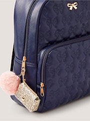 Monsoon Blue Bow Quilted School Backpack - Image 3 of 4