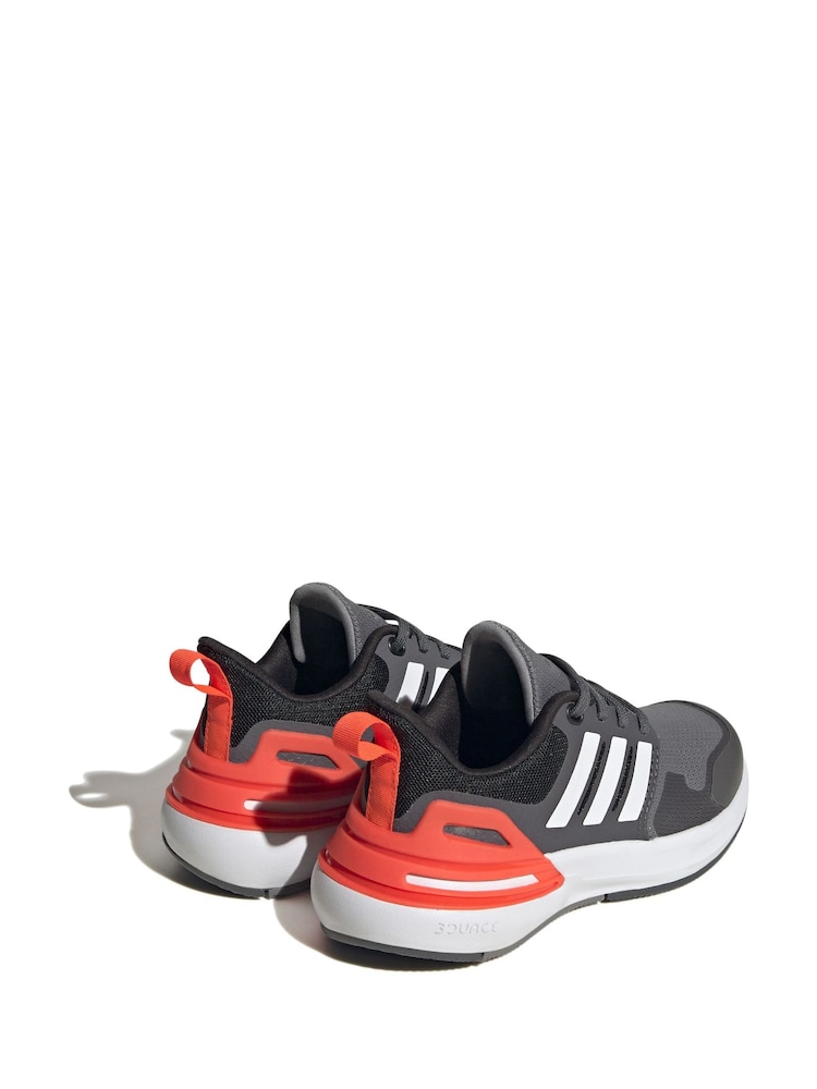 adidas Grey Sportswear Kids Rapidasport Bounce Lace Trainers - Image 2 of 9