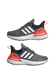 adidas Grey Sportswear Kids Rapidasport Bounce Lace Trainers - Image 4 of 9