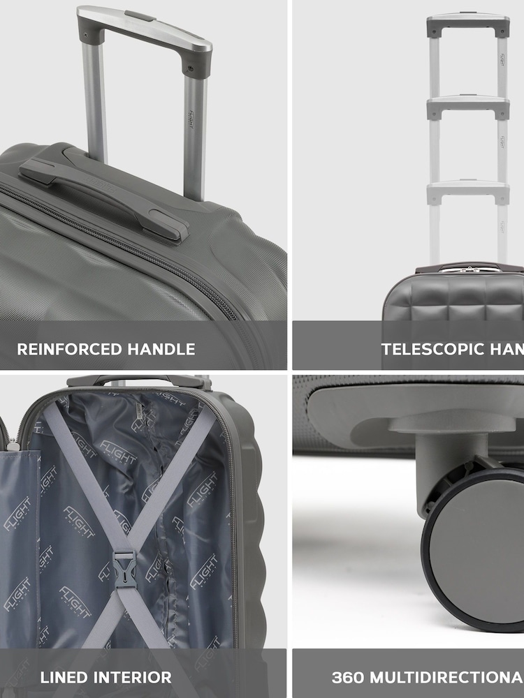 Flight Knight Medium Hardcase Lightweight Check In Suitcase With 4 Wheels - Image 2 of 7